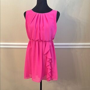 Pink Sleeveless Ruffle Dress Girls 14 Teen